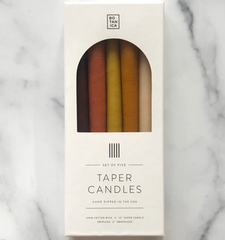 Zodiac 5 Pack Taper Candles - Earth