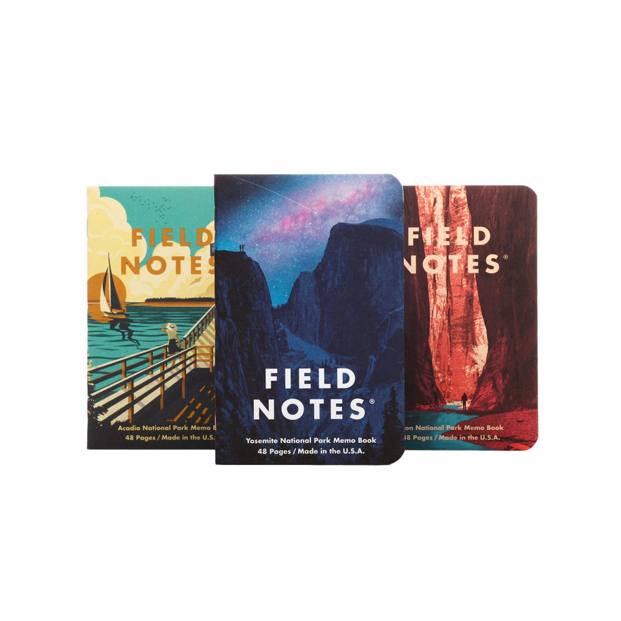 Field Notes National Parks - Acadian, Zion, Yosemite