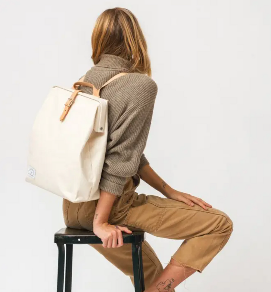 Canvas Utility Backpack Natural Common Deer