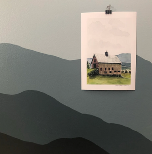 April Showers Vermont Barn Print - 5x7 Unframed