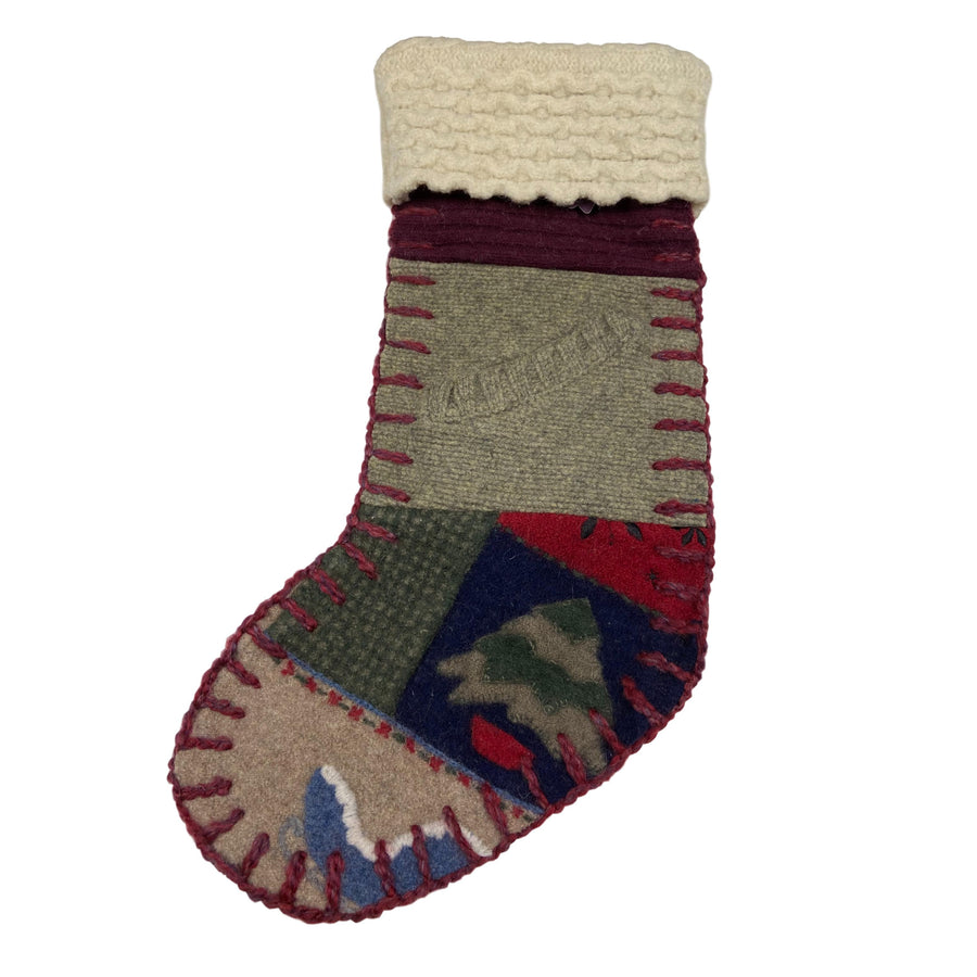 ONE OF A KIND Upcycled Wool Sweater Christmas Stockings