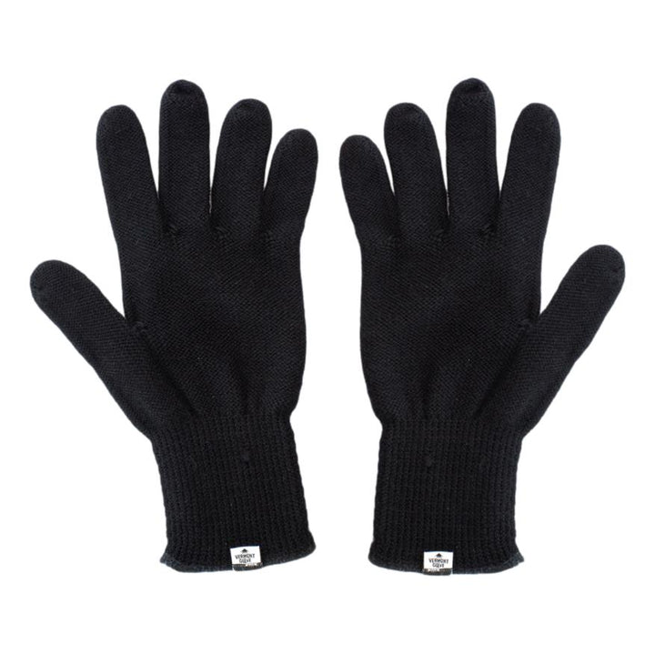 Black Merino Wool Glove Liner