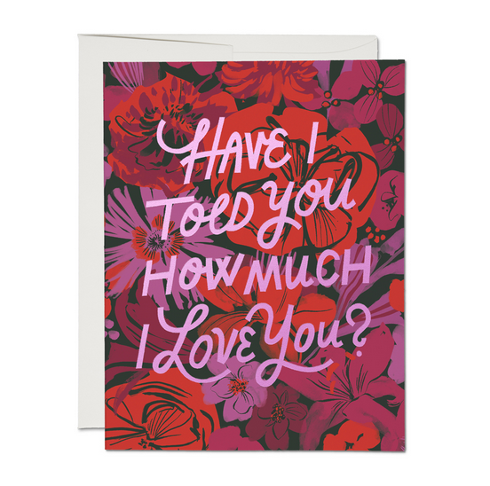 I Love You Florals Card - RC1