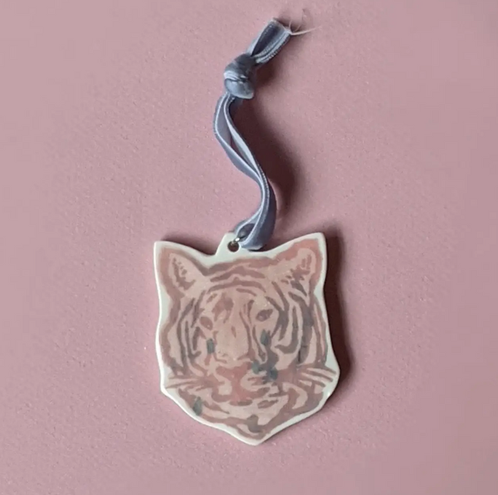 Tiger Face Ceramic Ornament