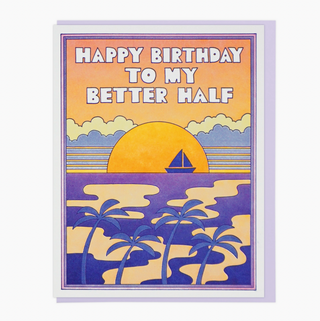 Happy Birthday Better Half Sailboat Card - LH5