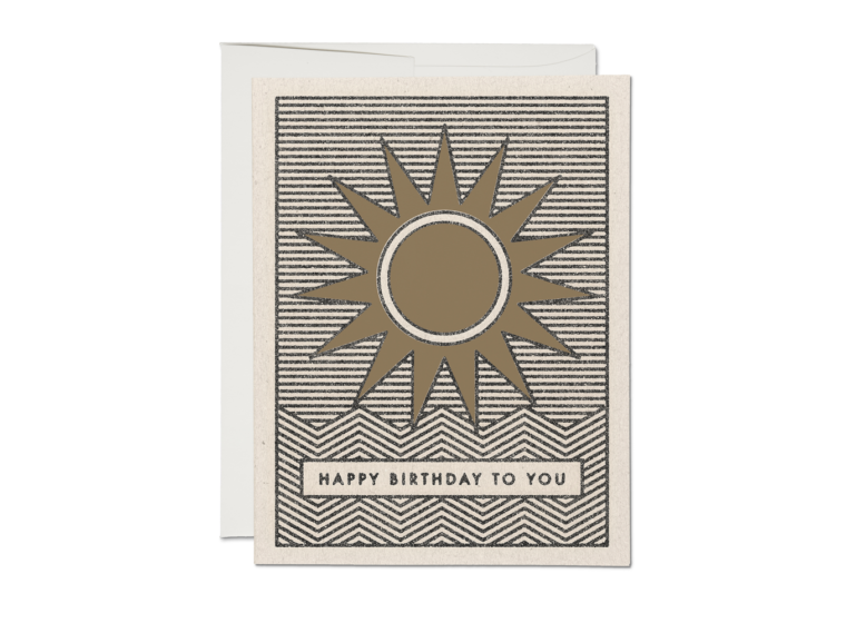 Happy Birthday To You Gold Sun Card - RC5