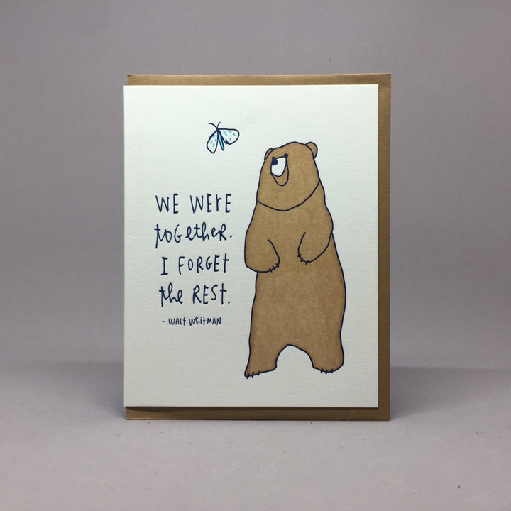 We were together Bear Card - BW1