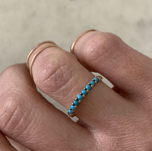 8 Stone Turquoise Ring