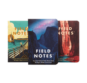 Field Notes National Parks - Acadian, Zion, Yosemite