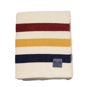 Faribault Frontier Wool Throw - White