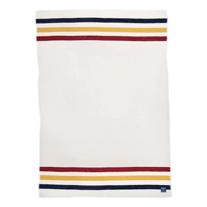 Faribault Frontier Wool Throw - White