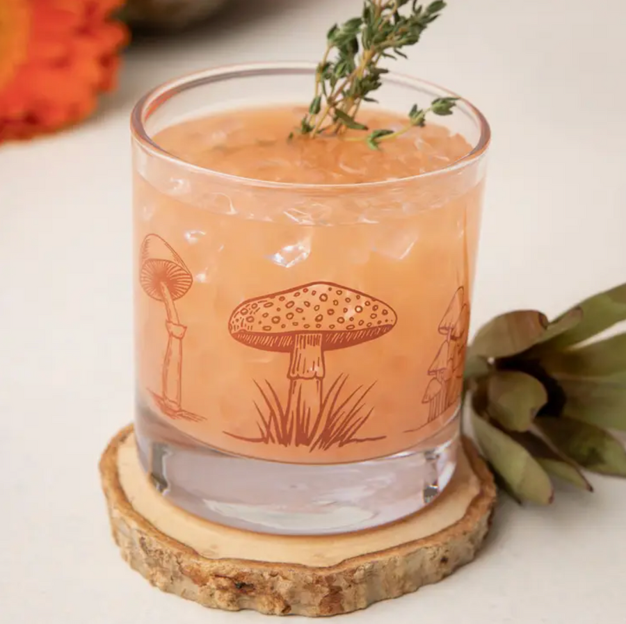 Mushroom Whiskey Glass - pickup only