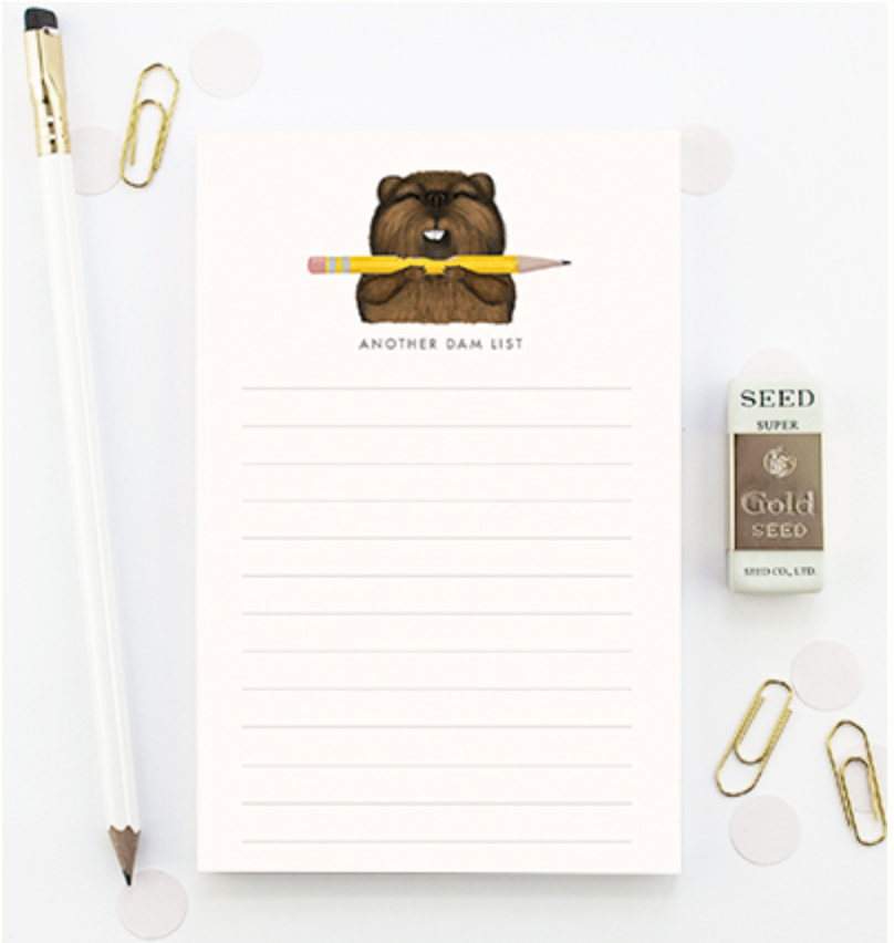 Another Dam List Beaver Notepad