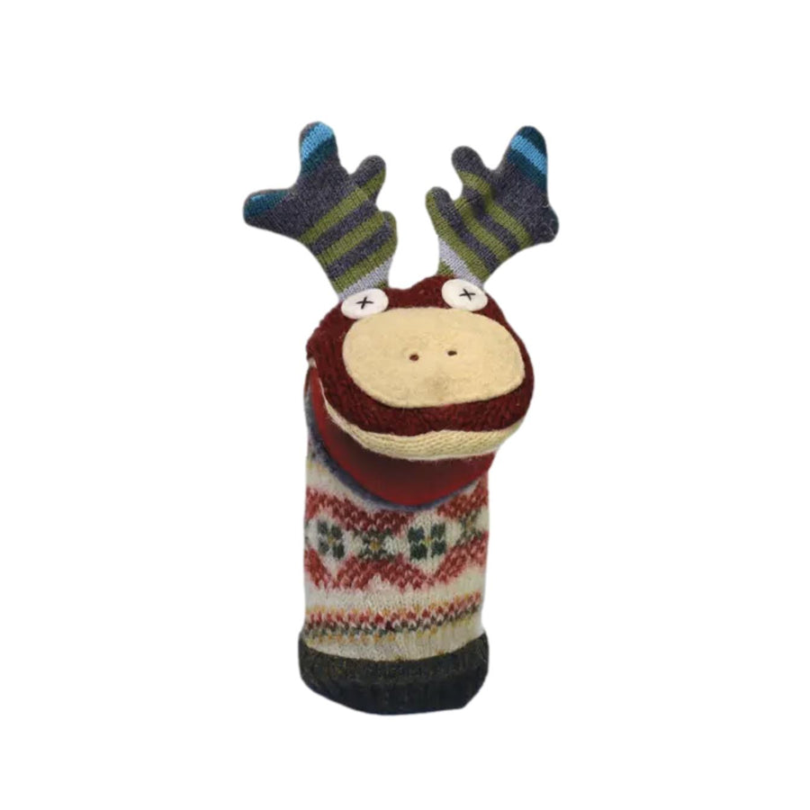 Wool Sweaters 12in Puppet - Moose