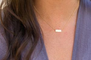 Camel's Hump Bar Necklace -14k Gold Fill