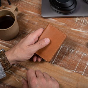 Handcrafted Leather Compact Bifold Wallet