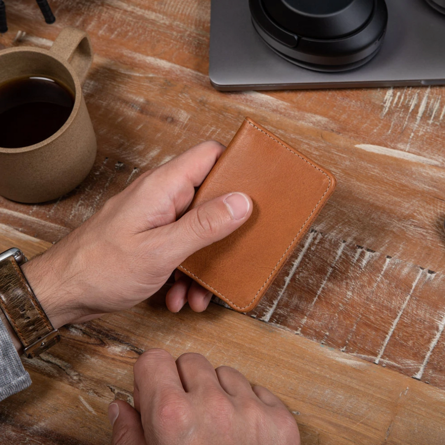 Handcrafted Leather Compact Bifold Wallet
