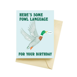 Fowl Language Birthday Card - SG5