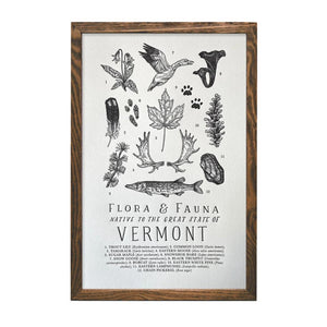 Vermont Field Guide Letterpress Print - 11x17