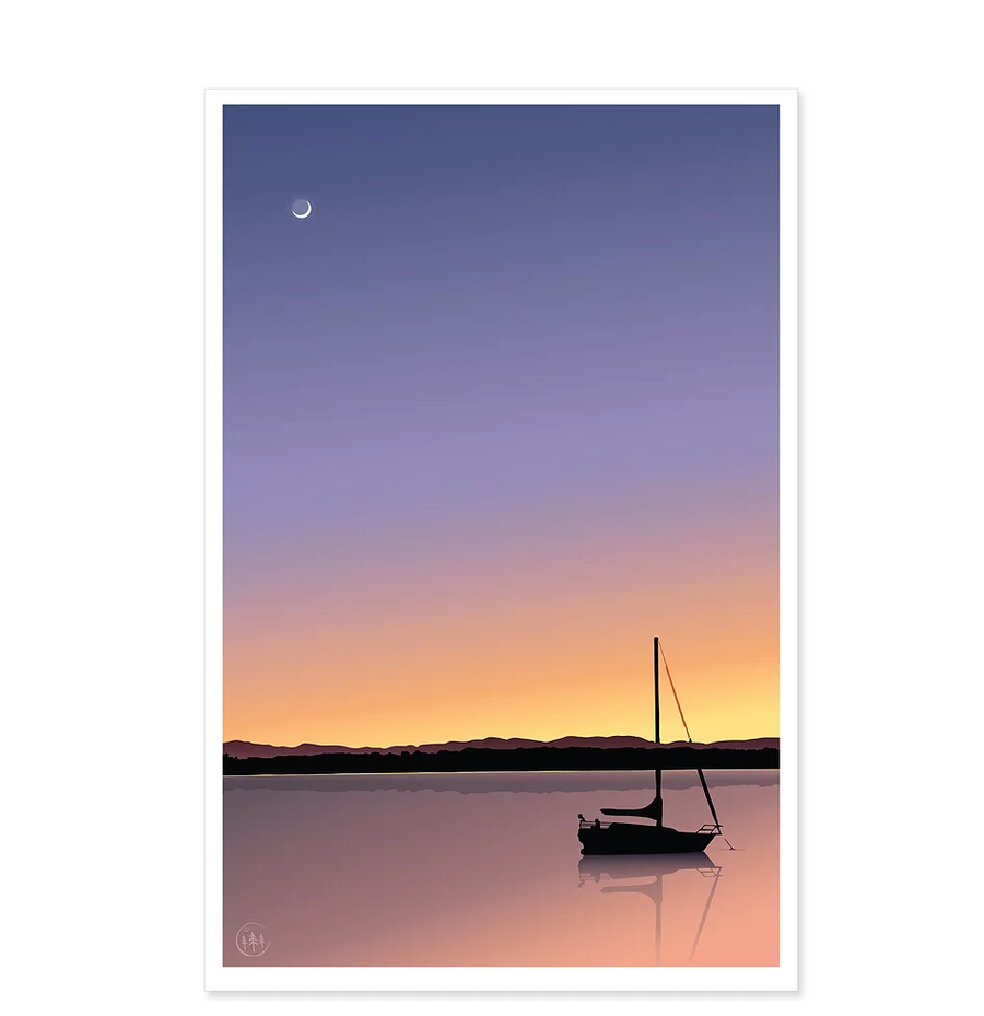 Lake Champlain Evening Calm Print - 13x19