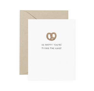 Tying The Knot Pretzel Wedding Card - AZ4