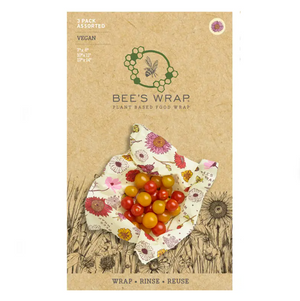 Meadow Magic Vegan Plant-Based Bee's Wraps - Assorted 3 Pack