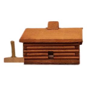 Small Log Cabin Incense Burner