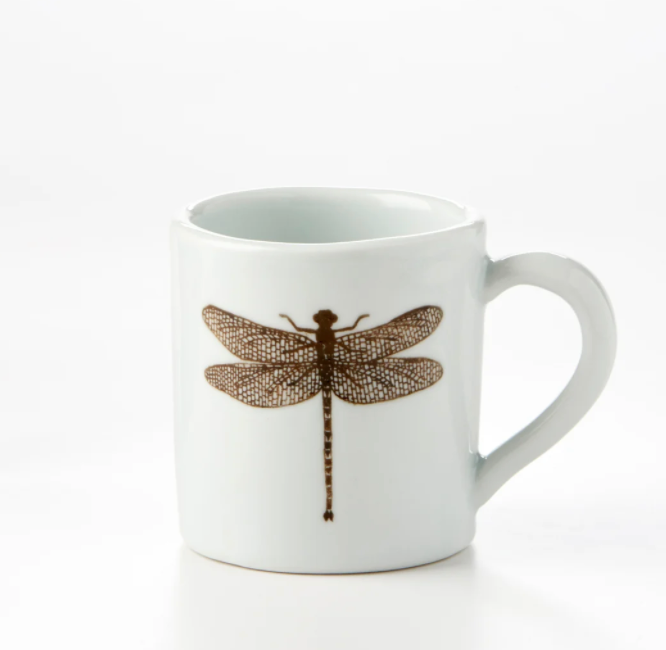 Ceramic Large Celadon Mug - Dragonfly