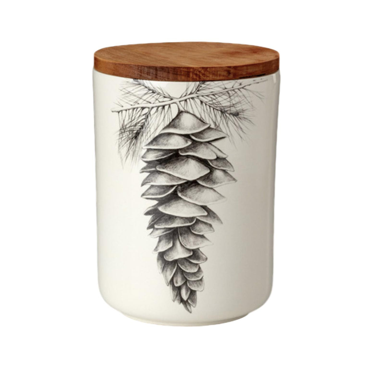 Laura Zindel Medium Canister - White Pine Cone – Common Deer