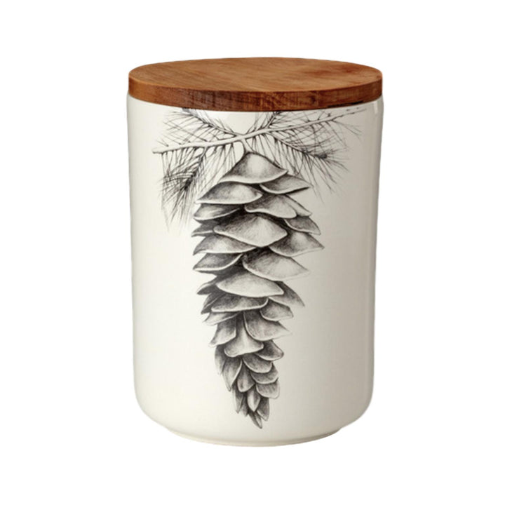 Laura Zindel Medium Canister - White Pine Cone