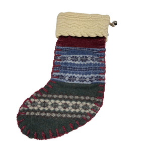 ONE OF A KIND Upcycled Wool Sweater Christmas Stockings