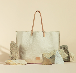 Hana Boat Bag - Natural Canvas/Natural Leather