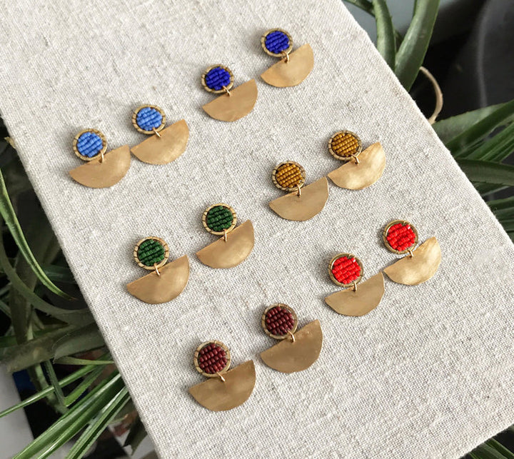 Chariot Earrings - Bright Red