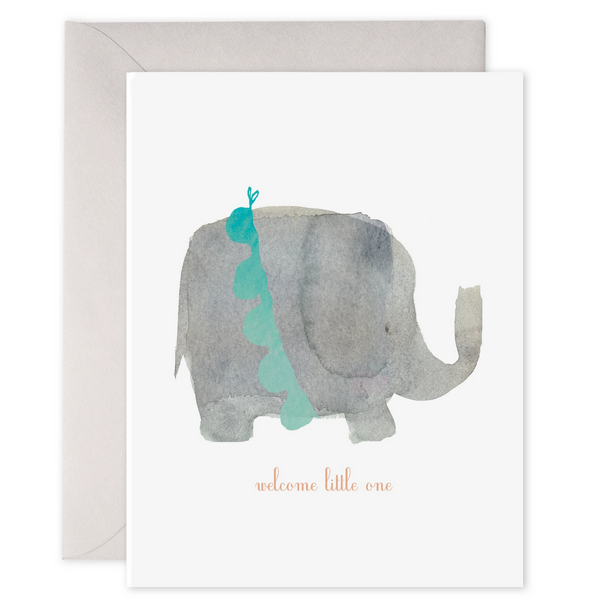Welcome Little One Elephant Card - EF4