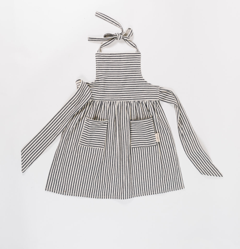 French Ticking Child's Apron