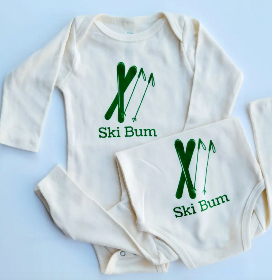 Ski Bum Long Sleeve Baby Romper