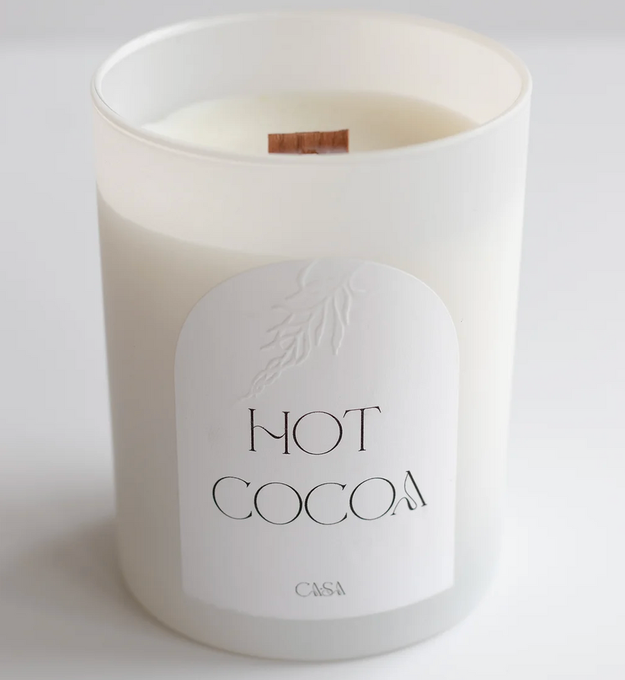 Luxury Glass Candle 11oz - Hot Cocoa