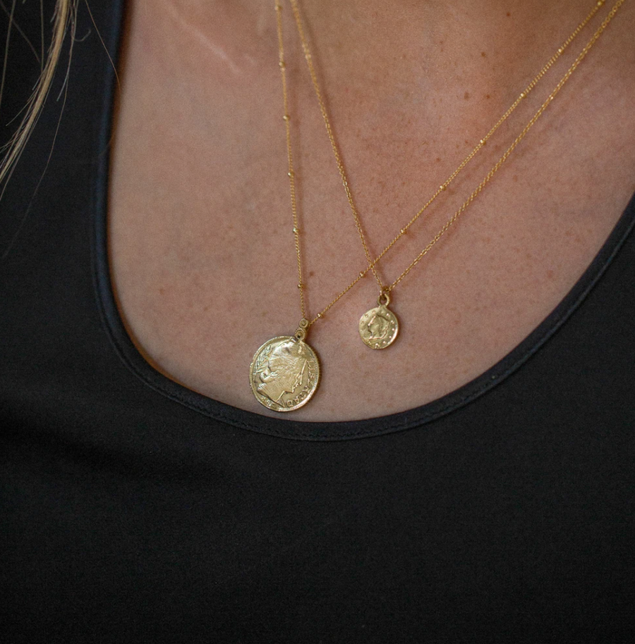 Gold vermeil 2025 coin necklace