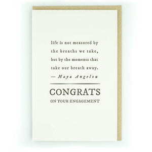 Congrats Engagement Quote Letterpress Card - PS4