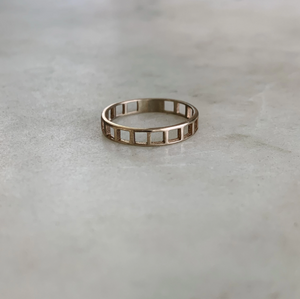 Bronze Grid Ring