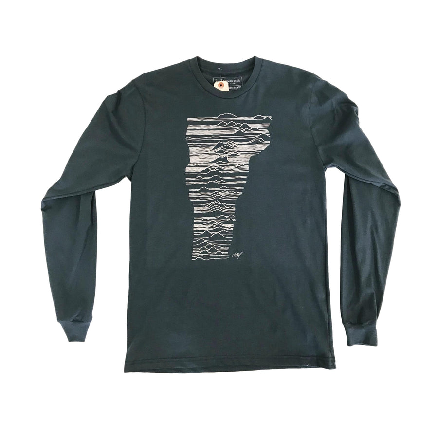 Mountains of Vermont Blue Long Sleeve