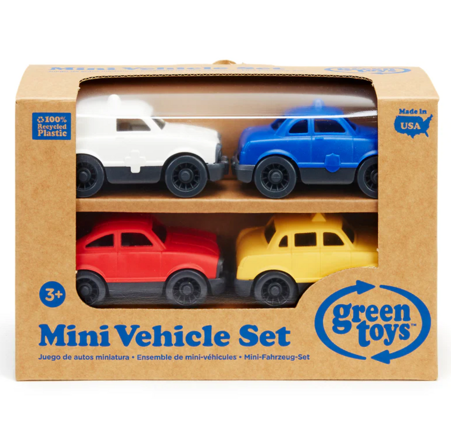 Eco-Friendly Mini Vehicle Toys - 4 Pack