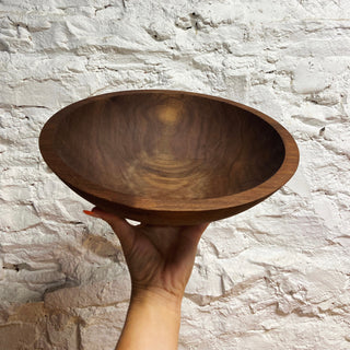 Vermont-Made Black Walnut Salad Bowl - 12IN
