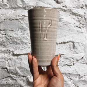 Laura White Pottery VT Stoneware Pint Tumbler