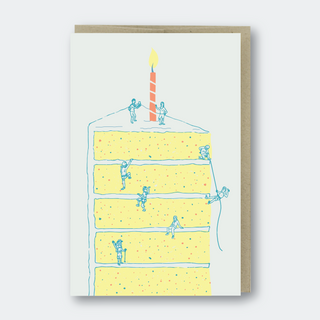 Cake Climbers Letterpress Birthday Card - PS5