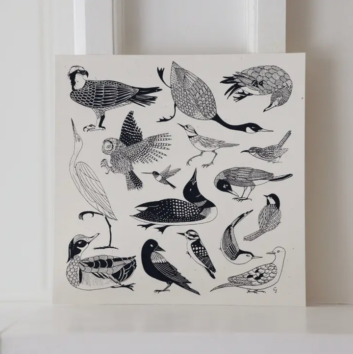 New England Birds Print - 8x8