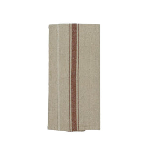 Grain Sack Tea Towel - Red Three Stripe