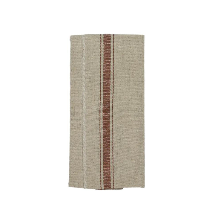 Grain Sack Tea Towel - Red Three Stripe