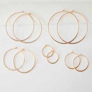 Classic Round Hoops - 14k Gold Fill