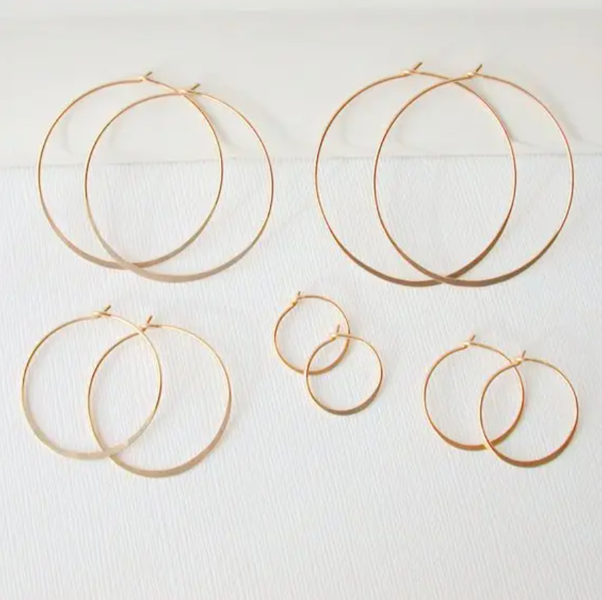 Classic Round Hoops - 14k Gold Fill